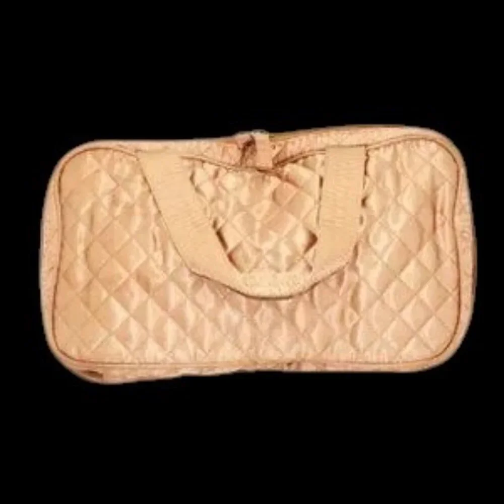 Vintage Gold Makeup Cosmetic Overnight Bag